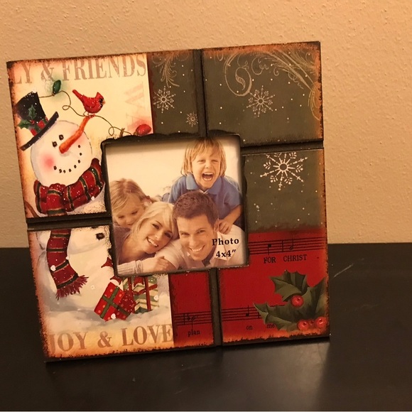 Festive Multi-Color Holiday Picture Frame - Picture 1 of 1